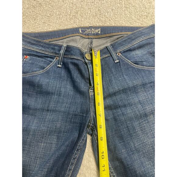 Hudson Womens 28 Flare Y2K 90s Low Rise Jeans Blue Made in USA *tiny flaw - Picture 3 of 15